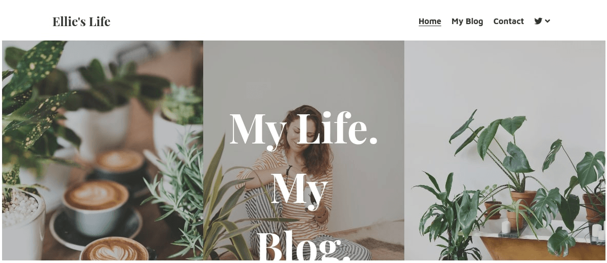 null Lifestyle blog template on Strikingly